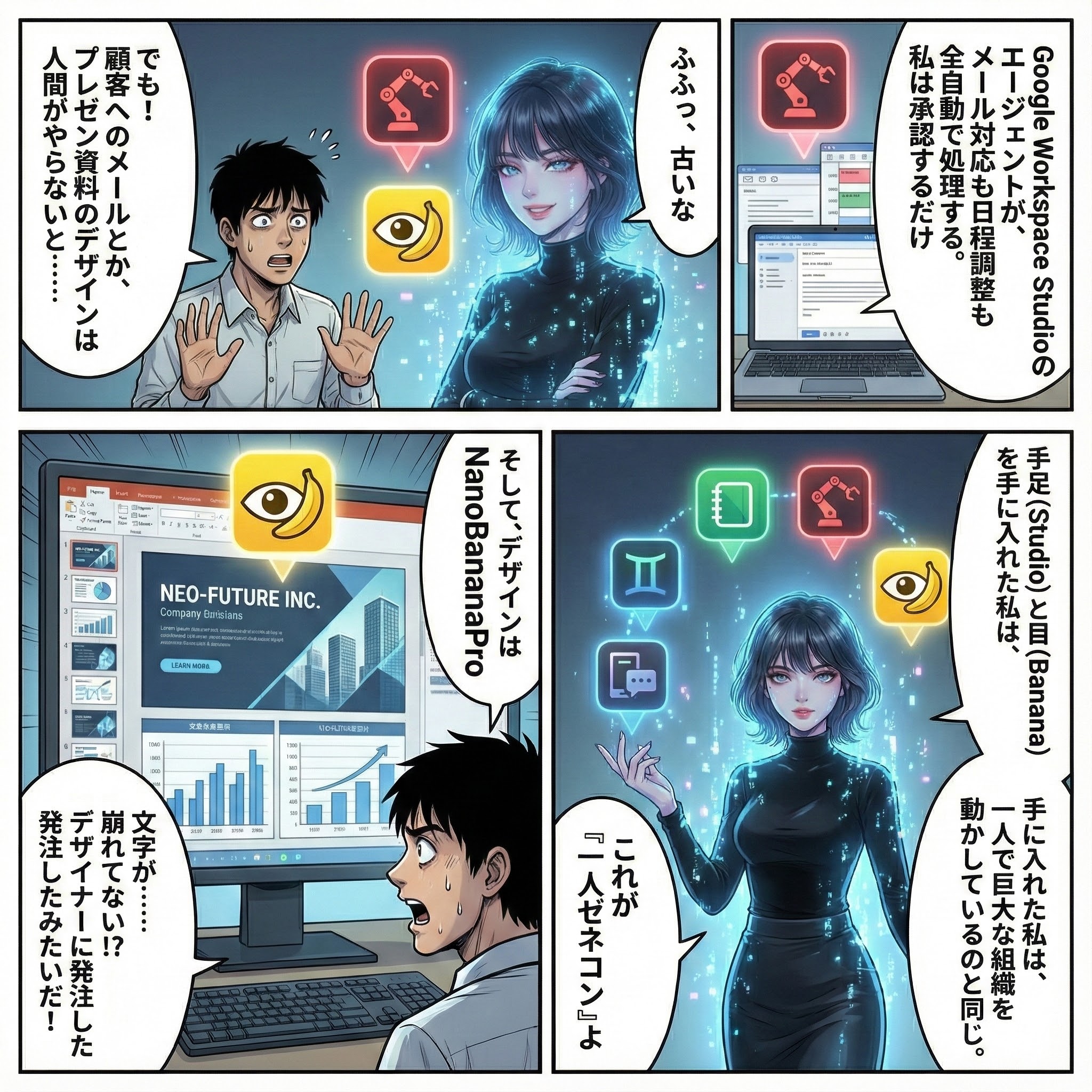 マンガ3ページ目：未来の提示