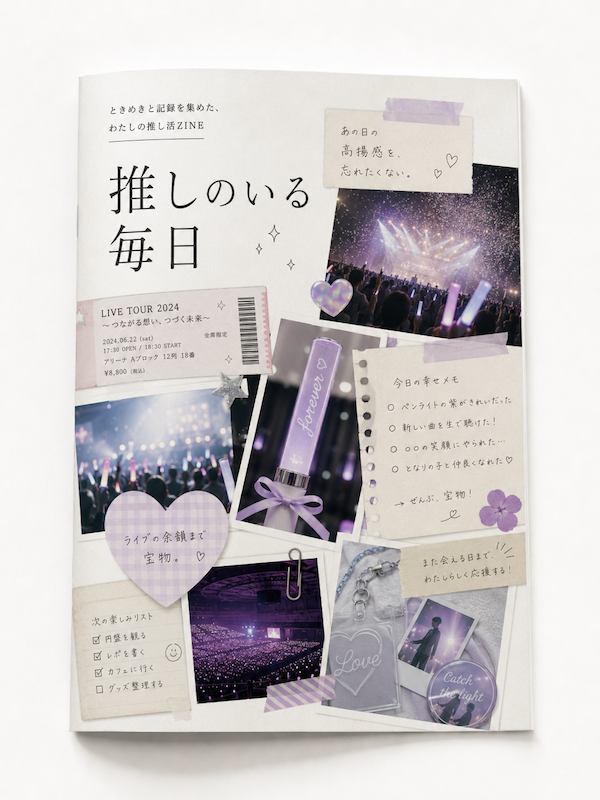 推し活ZINEのサンプル画像