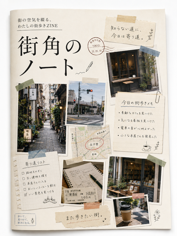 街歩きZINEのサンプル