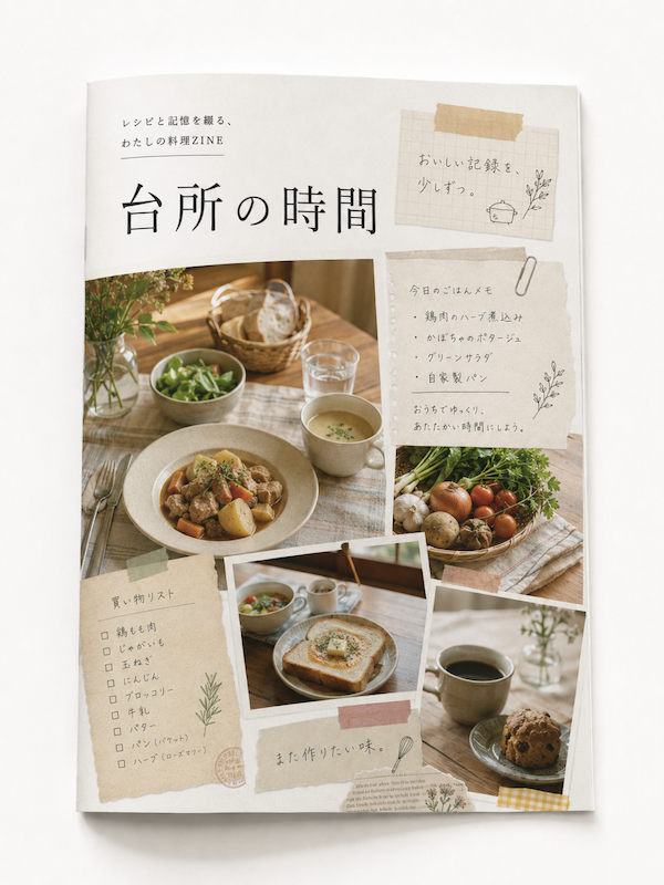 料理ZINEのサンプル画像