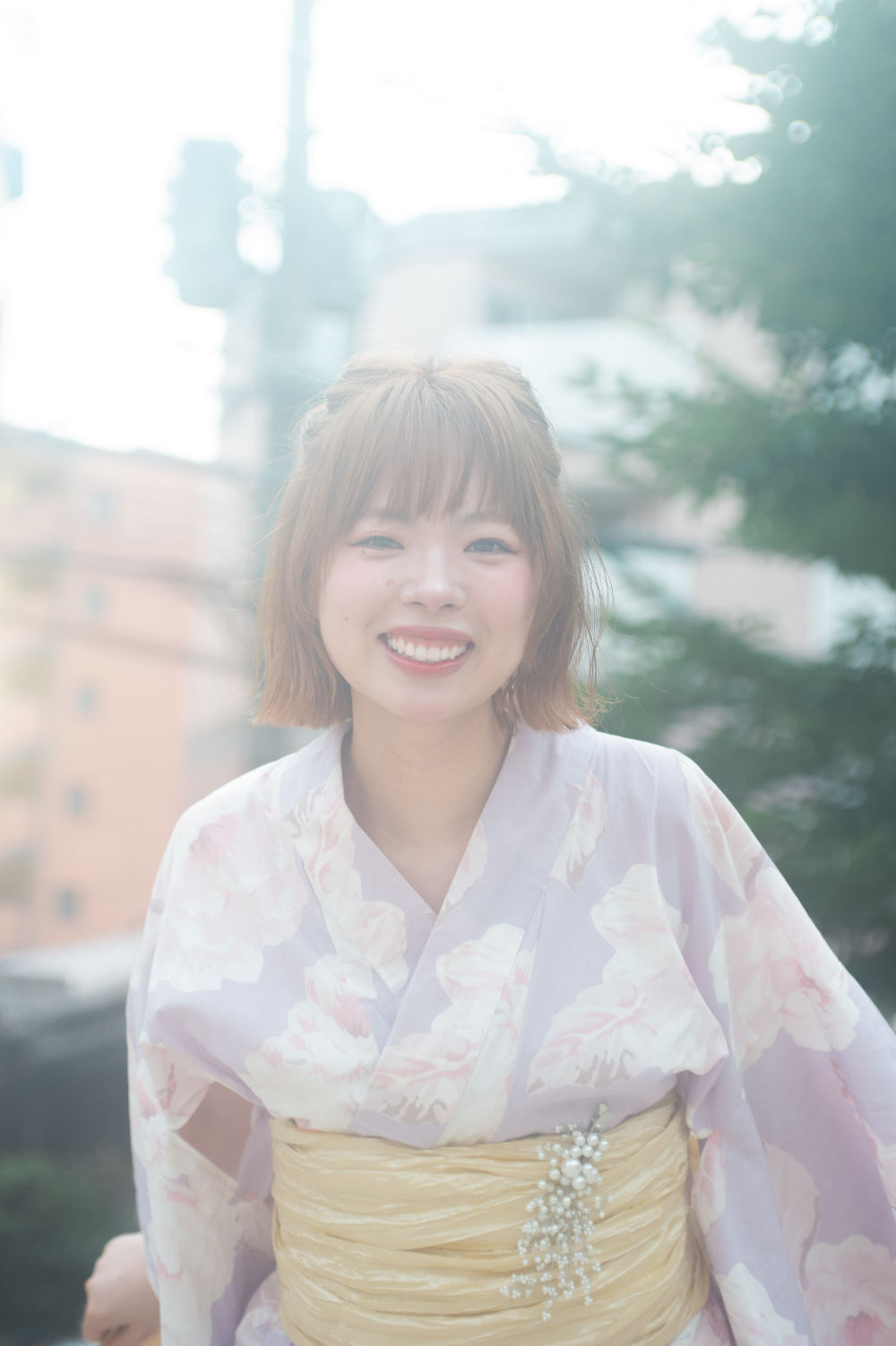 浴衣姿で過ごす夏のポートレート