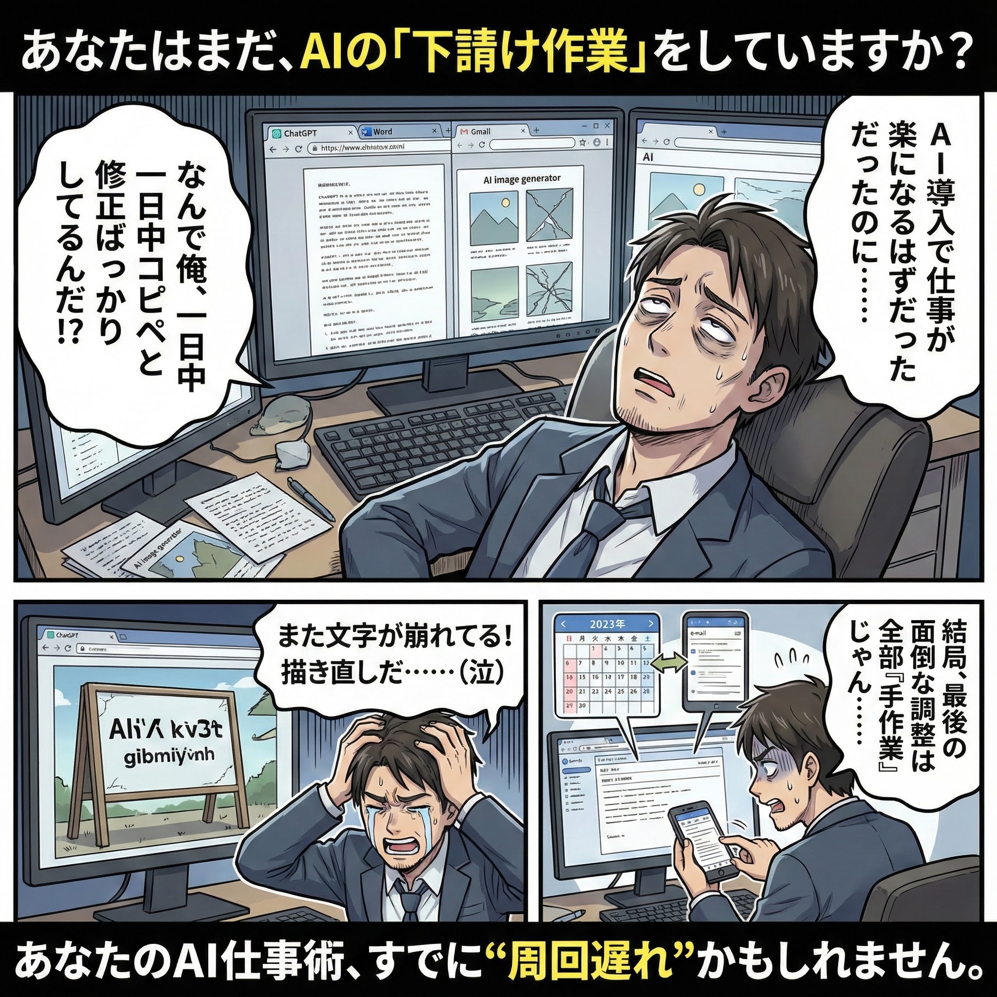 マンガ1ページ目：現状の否定